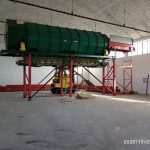 The rotary screen in position