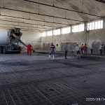 Preparing the concrete slab